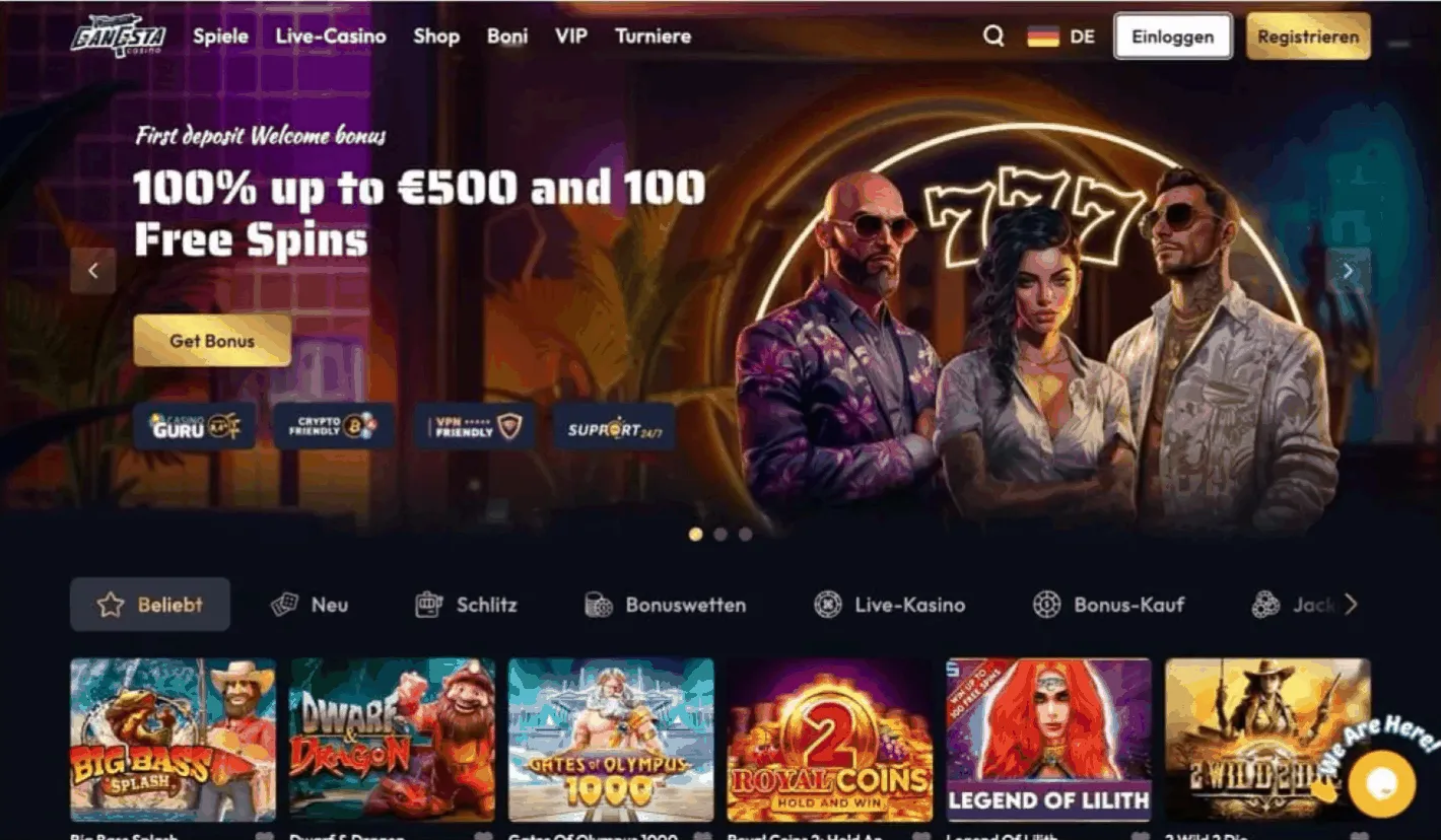 Online Gangsta Casino Lobby-Seite Gangsta Casino Lobby-Seite