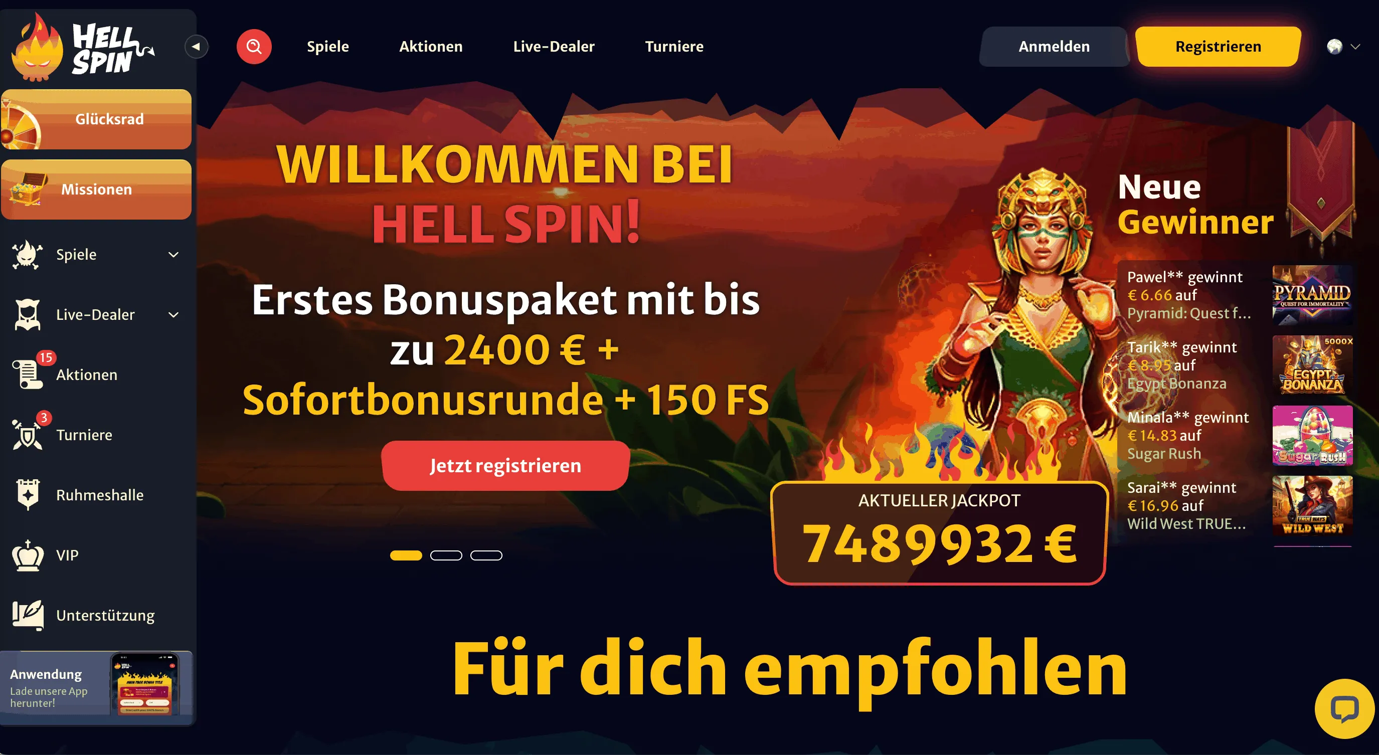 Online Hell Spin Casino Lobby-Seite Hell Spin Casino Lobby-Seite